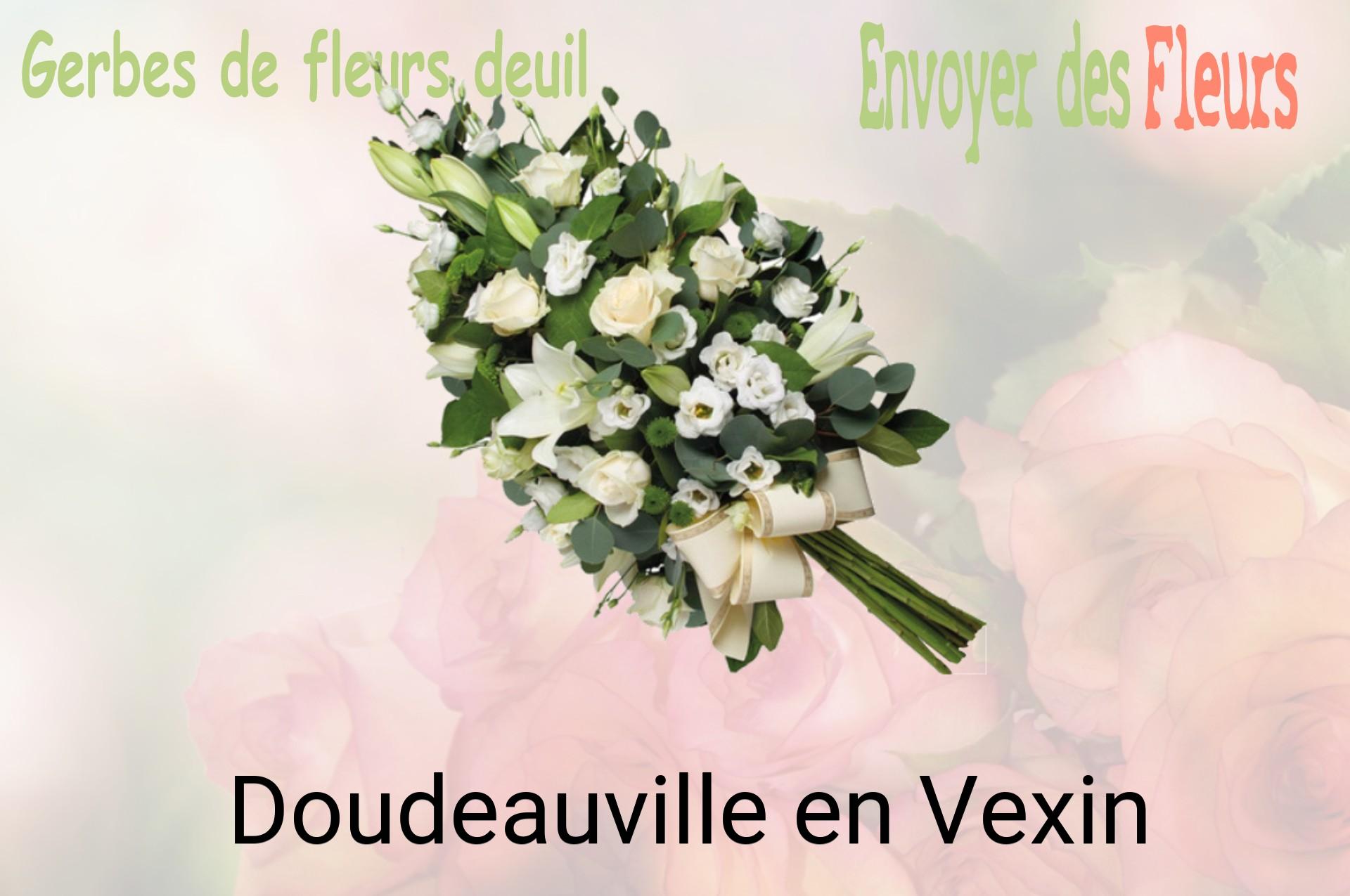 Gerbe de fleurs de deuil livrée à Doudeauville-en-Vexin